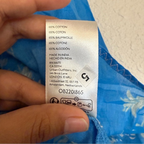 NWOT Free People Camilla Printed Blouse Cropped Top - Picture 8 of 12